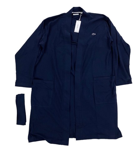 

НОВИНКА Lacoste Хлопковый Джерси Банный Халат Домашняя Одежда Темно-Синий Мужской Размер