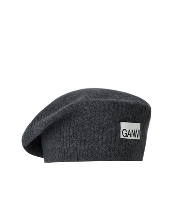 

Женский шерстяной берет Ganni Dark Grey, A4932-490