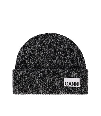 

Ganni Black And White Beanie Woman, Черный, A4938-099
