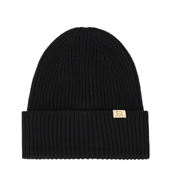 

Черная мужская шапка в рубчик Woolrich, Черный, CFWOAC0233MRUF0428-100