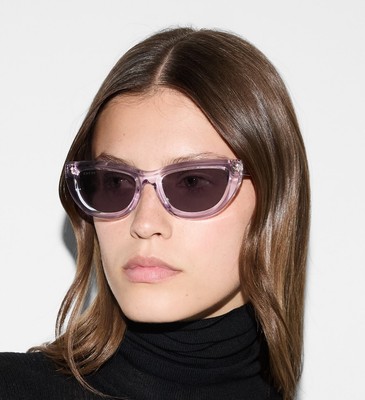 Pre-owned Gucci Gg1521s-004 Violet Sunglasses In Purple