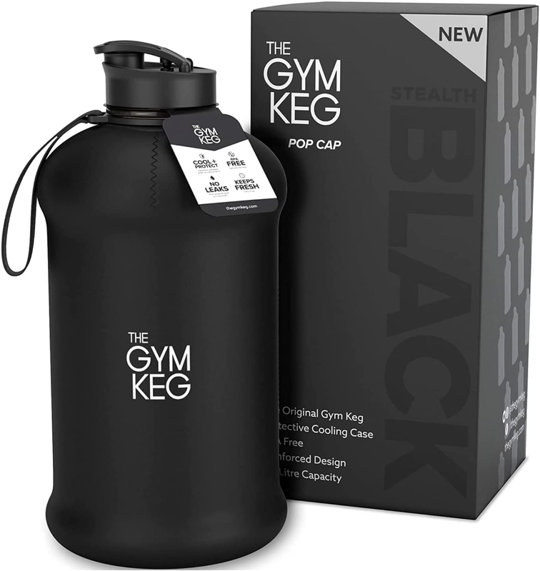 2.2L Gym Water Bottle - Half Gallon Water Jug - Large Insulated Drinking Bottle