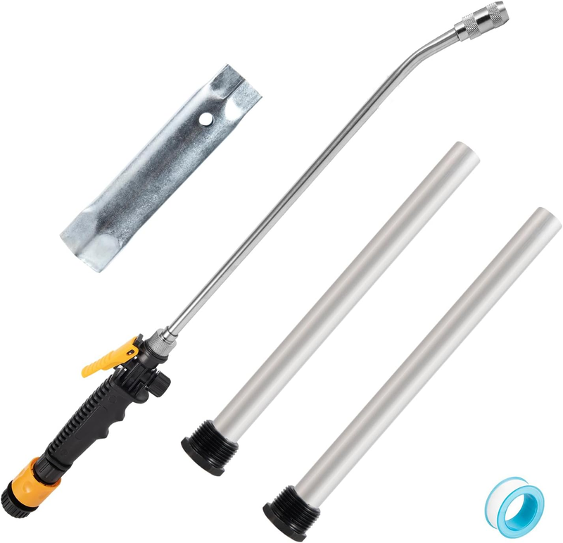 5Pcs RV Water Heater Anode Rod Set, Flush Wand, Dual Hex Wrench