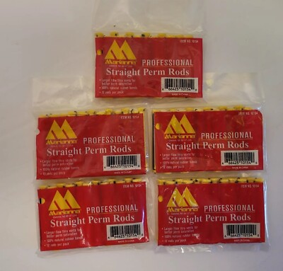 Marianna Professional 10124 Yellow Perm Rods Elastic Vented Lot of 60-5 Packs 12