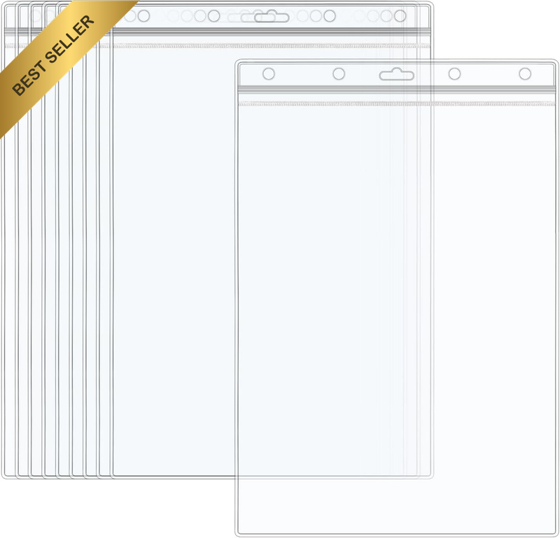 Heavy Duty Sheet Protectors 8.5 X 11, Hard Page Protectors Waterproof Zip-Lock,