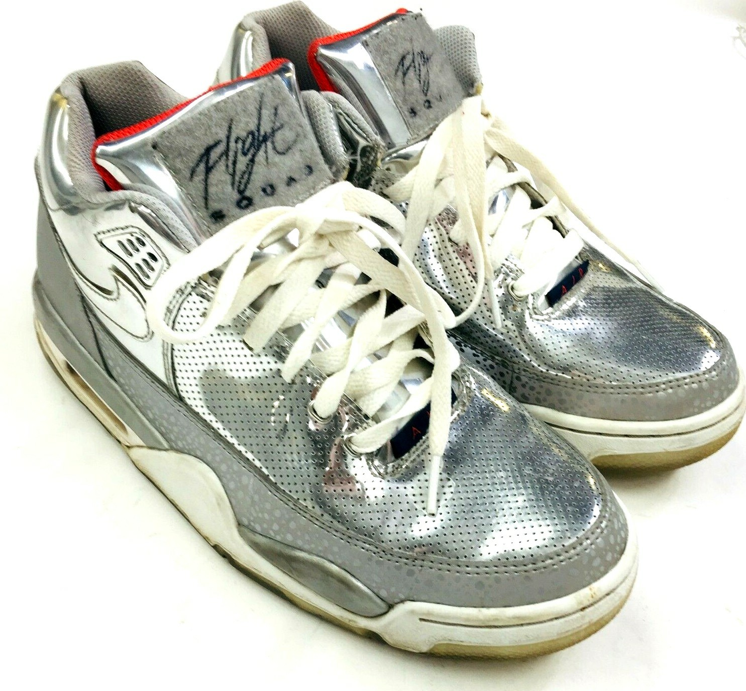 nike flight squad metallic silver