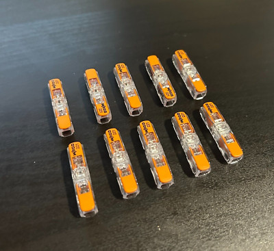 WAGO 221-2411 (Lot of 10 pcs)  Inline Splice Connectors 2-Conductor AWG 18-14
