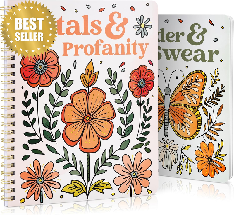 Beautiful Coloring Book Set of 2 for Adult Relaxation - Funny Coloring Books wit