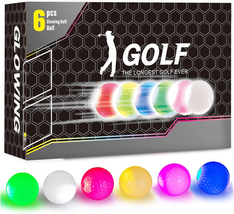 Balls, Night Glowing Long Distance Led Golf Ball Colored,