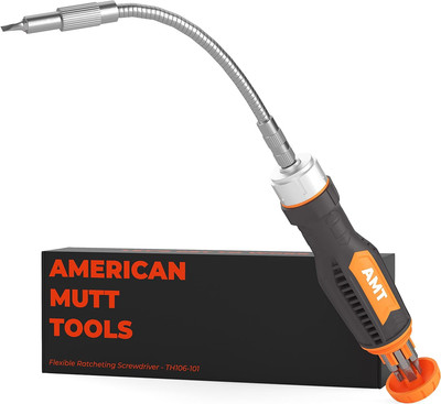 AMERICAN MUTT TOOLS 12 in 1 Ratcheting Flexible Screwdriver   Flexible Screwdriv