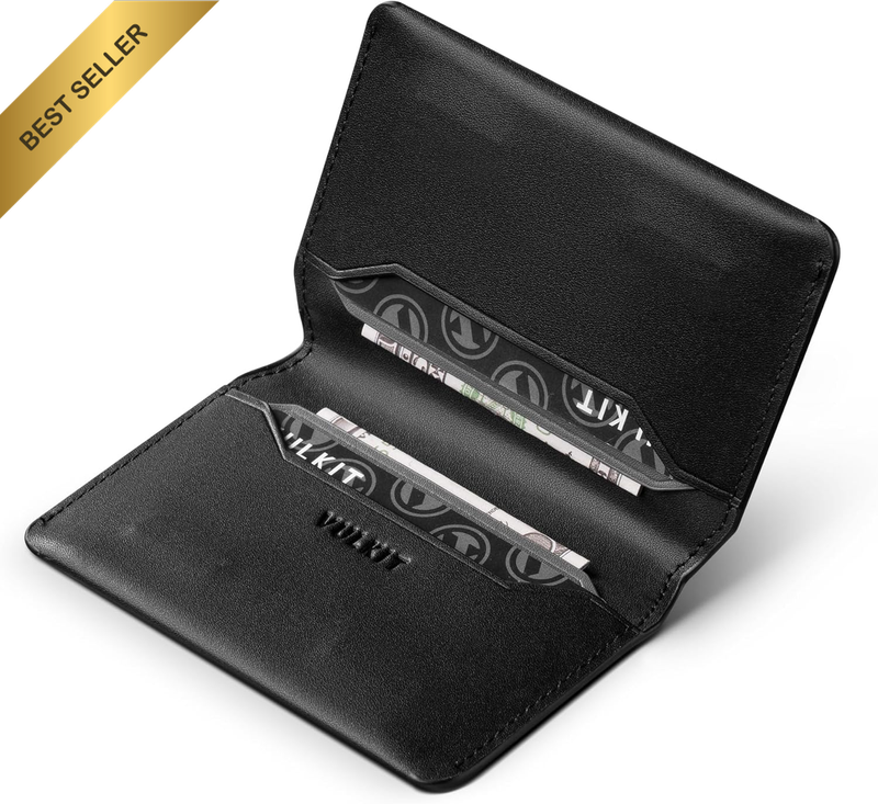 Slim Minimalist Card Holder RFID Blocking Leather Credit Card Holder Front Pocke