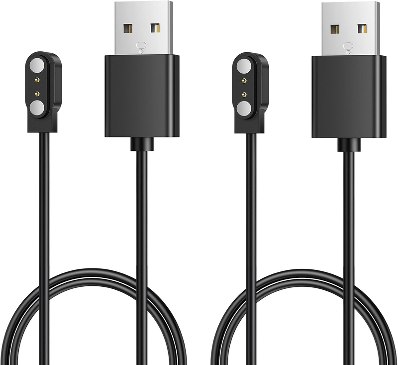 Magnetic USB Smart Watch Charger [2-Pack], 2-Pin 2.5Mm Charging Cable