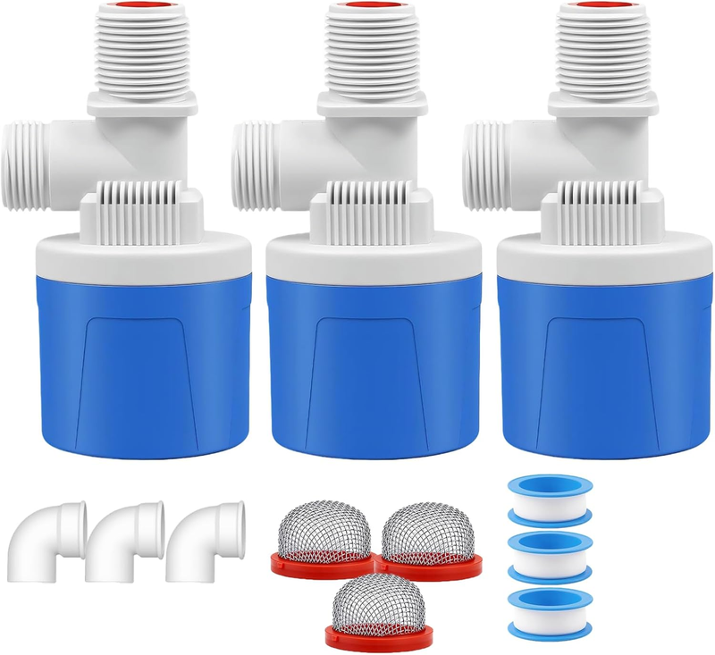 3 Pack 3/4 Inch Float Valve Automatic Water Level Control Tank...