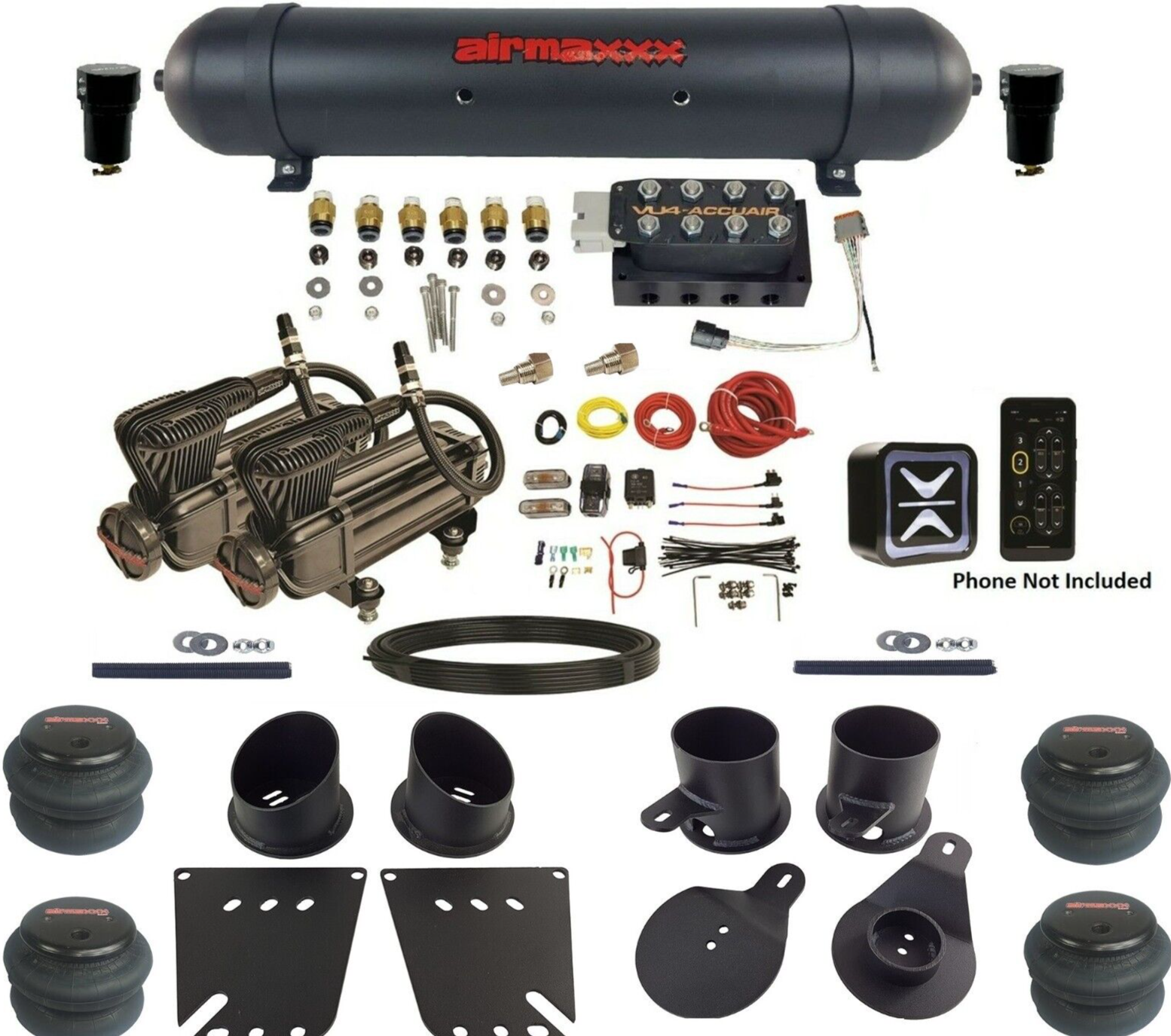 Accuair VU4 E+Connect Air Ride Suspension Kit w/X-Series