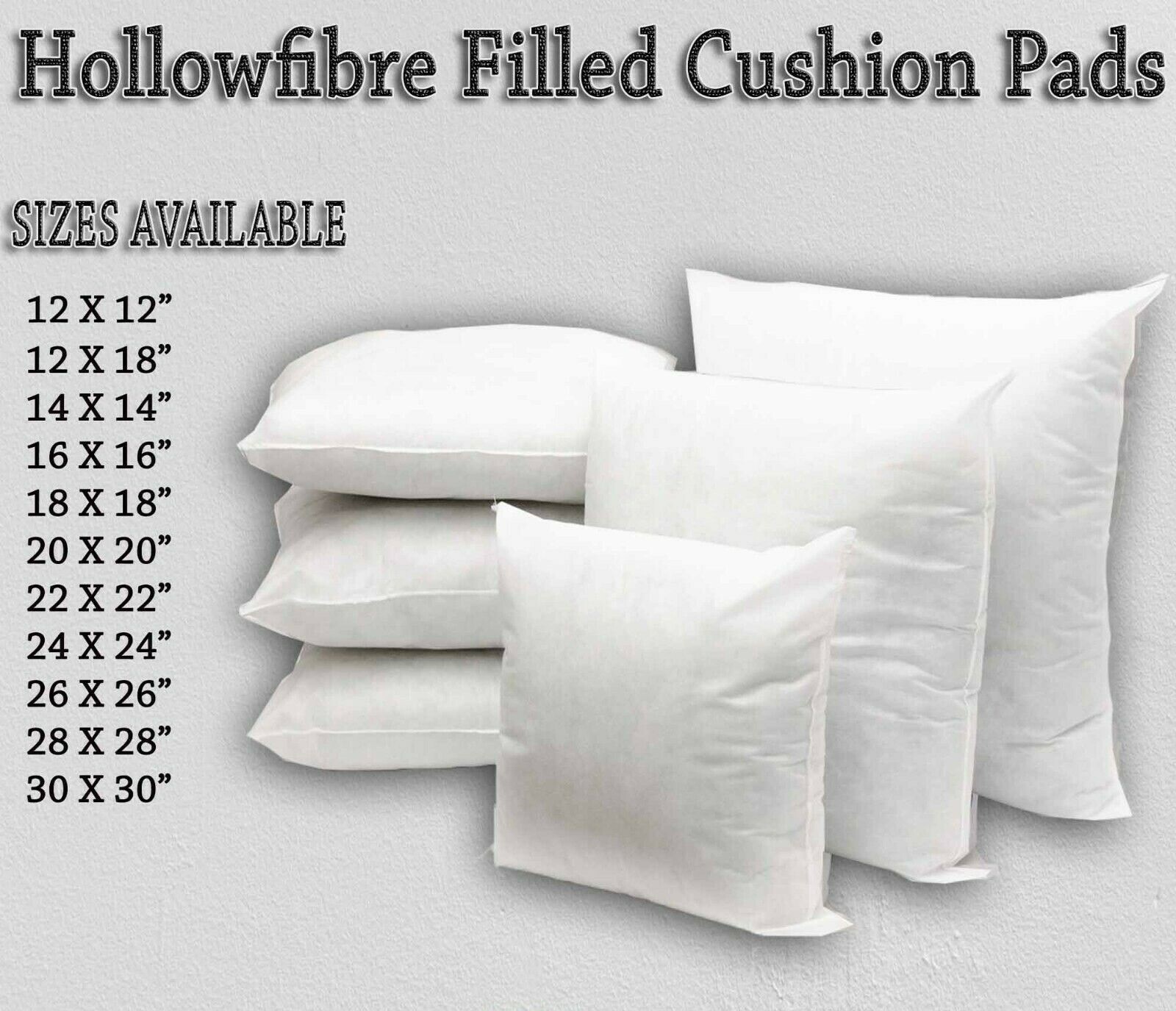 Top Quality Cushion Pads Inner Fillers,Hollowfiber 12/"14/"16/"18/"20/"22/"24/"26/"