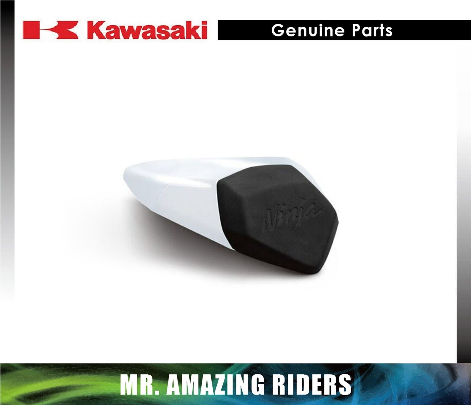 Kawasaki GENUINE OEM Ninja ZX-6R Pearl Crystal White Seat Kawasaki GENUINE OEM Ninja ZX-6R Pearl Crystal White Seat