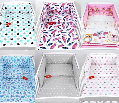 BABYLUX Kinderbettwäsche 3 Tlg. 100x135 cm Bettwäsche Nestchen Bettset Baumwolle