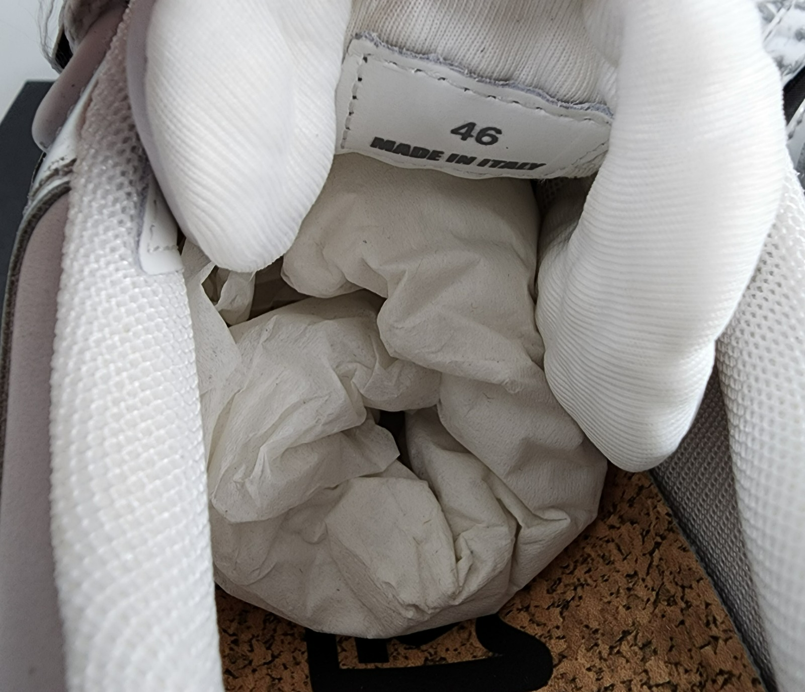 Versace Trigeca Low Top Sneakers Men's 46/13US White/Gray Mix Print Lace Up - Picture 7 of 19