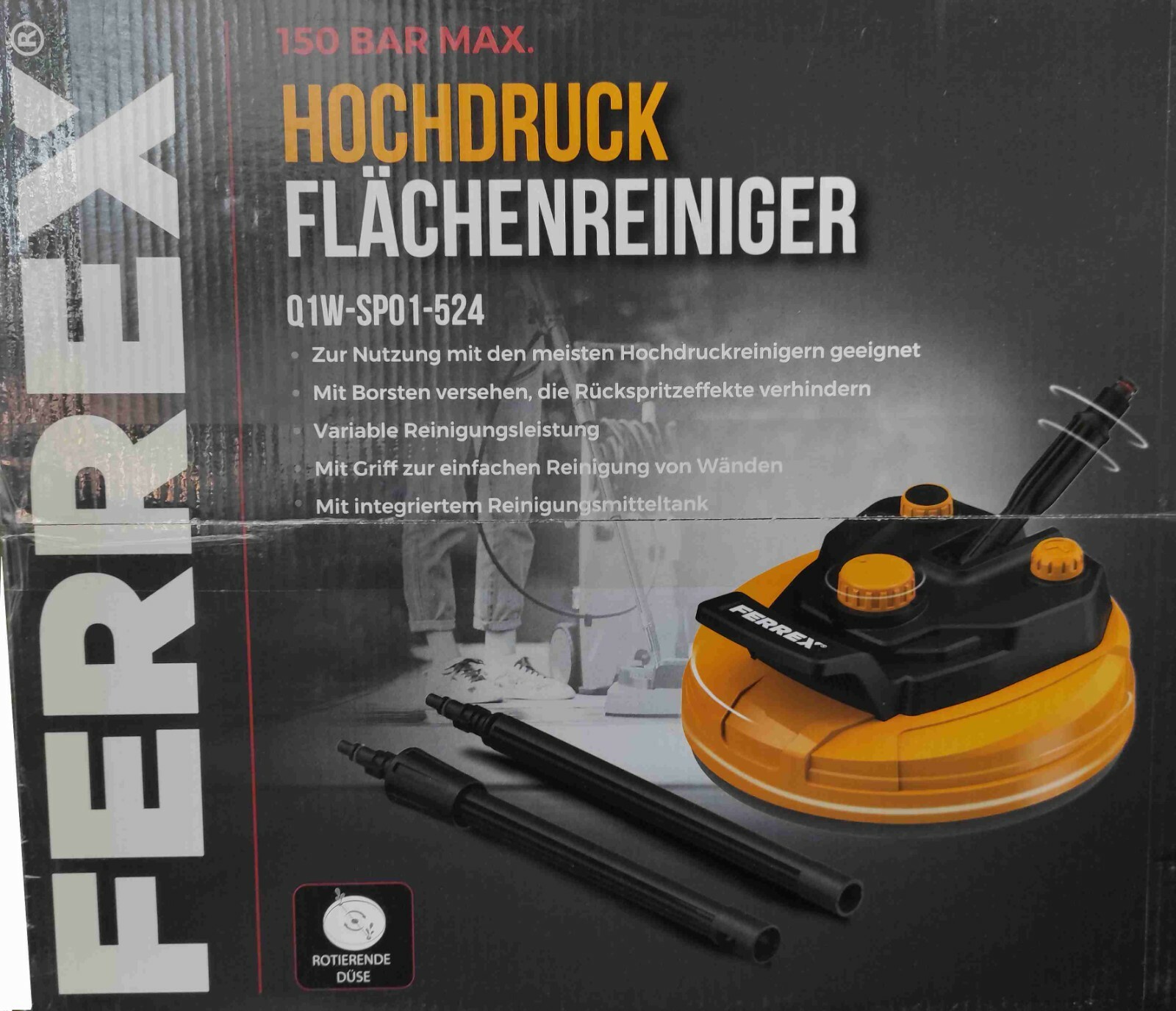 Ferrex Terrassen-Flächenreiniger f.Hochdruckreiniger