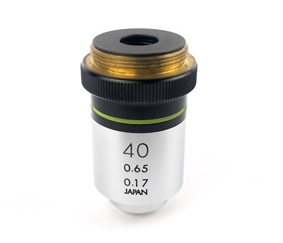 Olympus Microscope Objective 40x , 0.65 / 0.17 Japan , Tested & REFURBISHED
