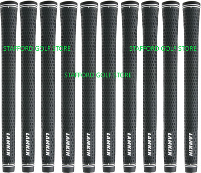Lamkin Crossline Plus Golf Grips STANDARD+ Size Grey/Black CORE 60R Set of 10