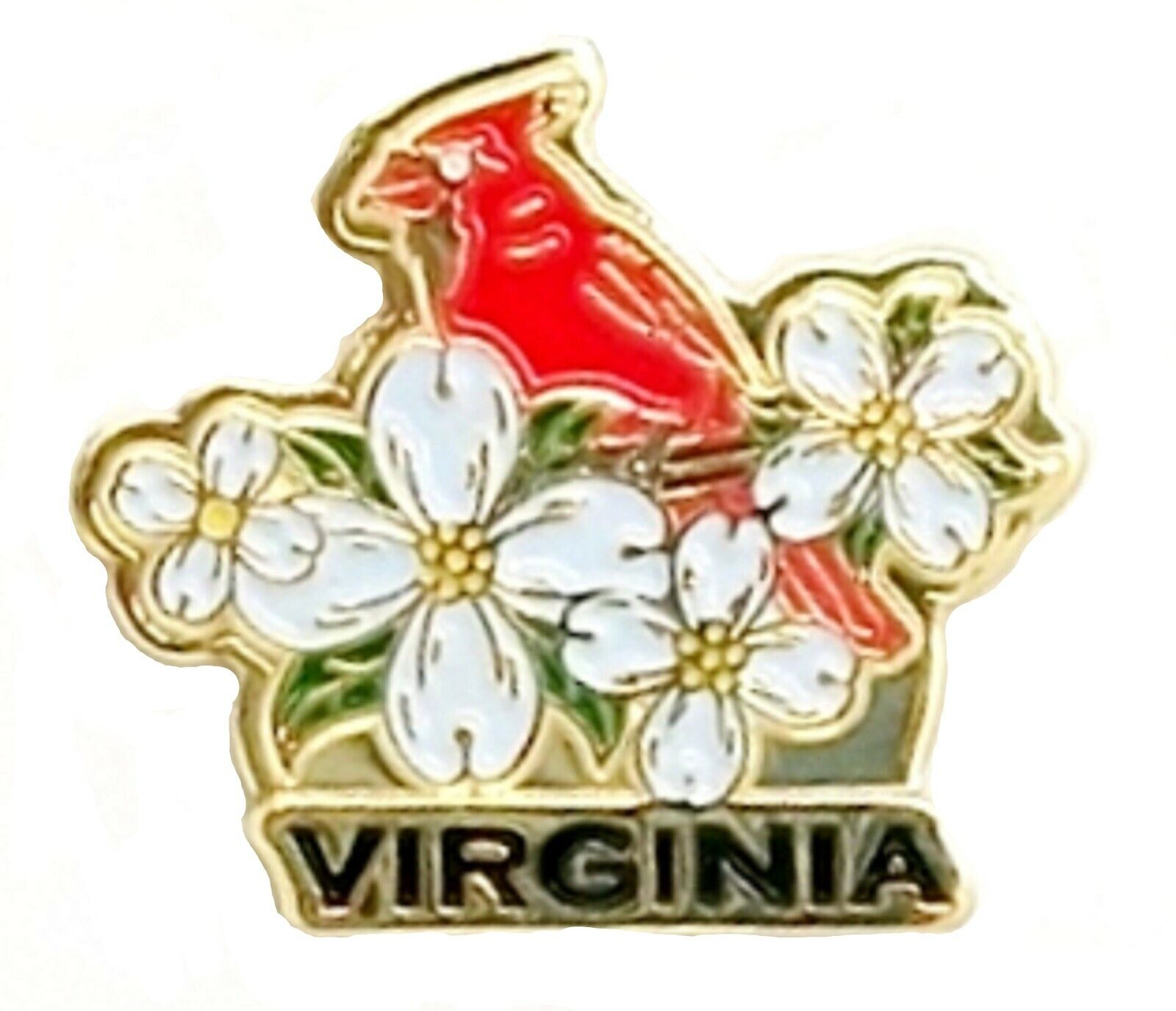 Virginia with Cardinal Hat Tac or Lapel Pin