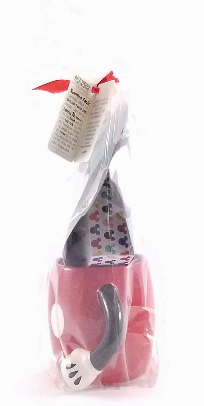 New Disney Mickey Mouse & Friends Ceramic Mug With Cherry Hard Candy