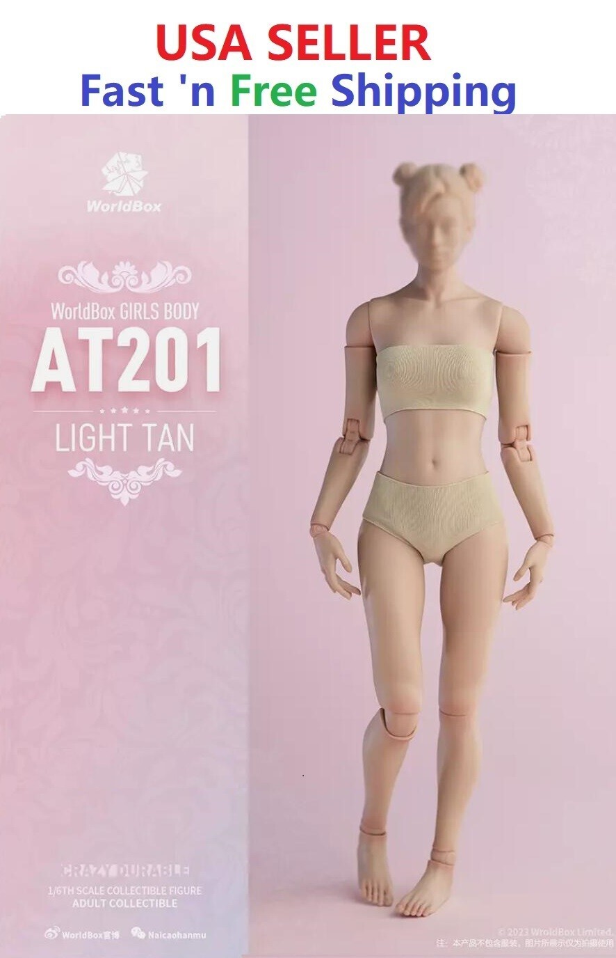 1/6 worldbox201セット WORLDBOX AT201 1/6 Female Girl Body Plump Leg TAN Durable