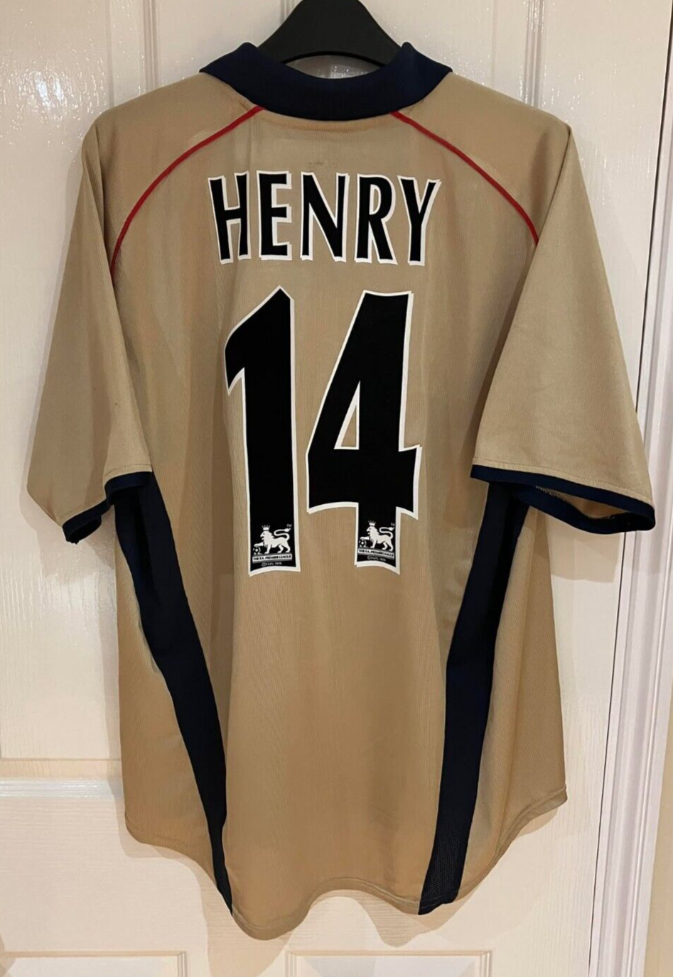 Henry Arsenal Shirt 2001 Vintage Original Nike Gold 2002