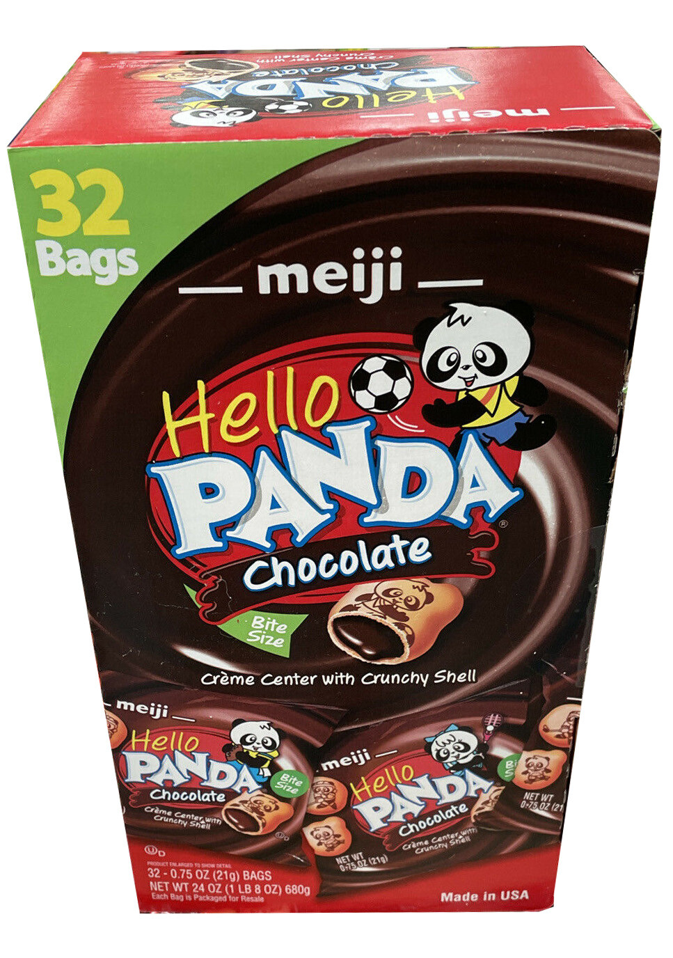 🔥 Meiji Hello Panda Cookies Chocolate Crème Filled - 32