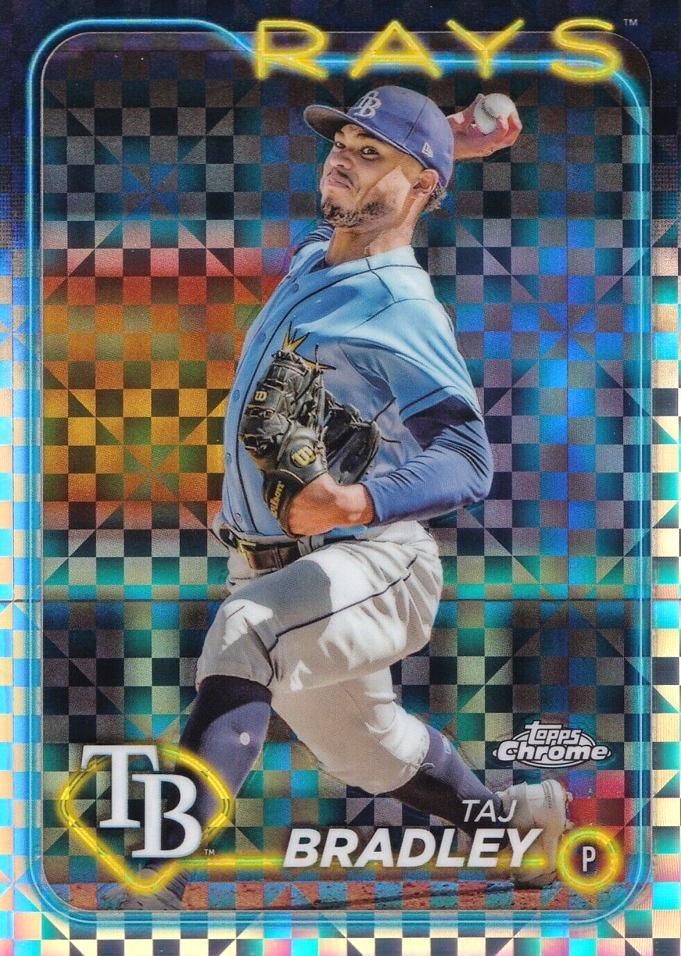 2024 Topps Chrome #83 Taj Bradley X-Fractor. Free Shipping