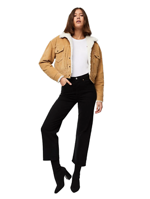 Levi s Ribcage Straight Ankle Jeans Black Sprout eBay