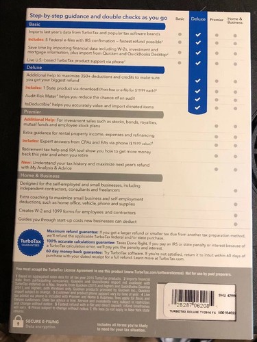 2016 Turbo Tax Deluxe Federal & State Returns