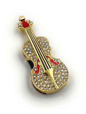 Violino Chitarra Cello Golden Funny Chiavetta USB di Metallo Div Kapazitäten
