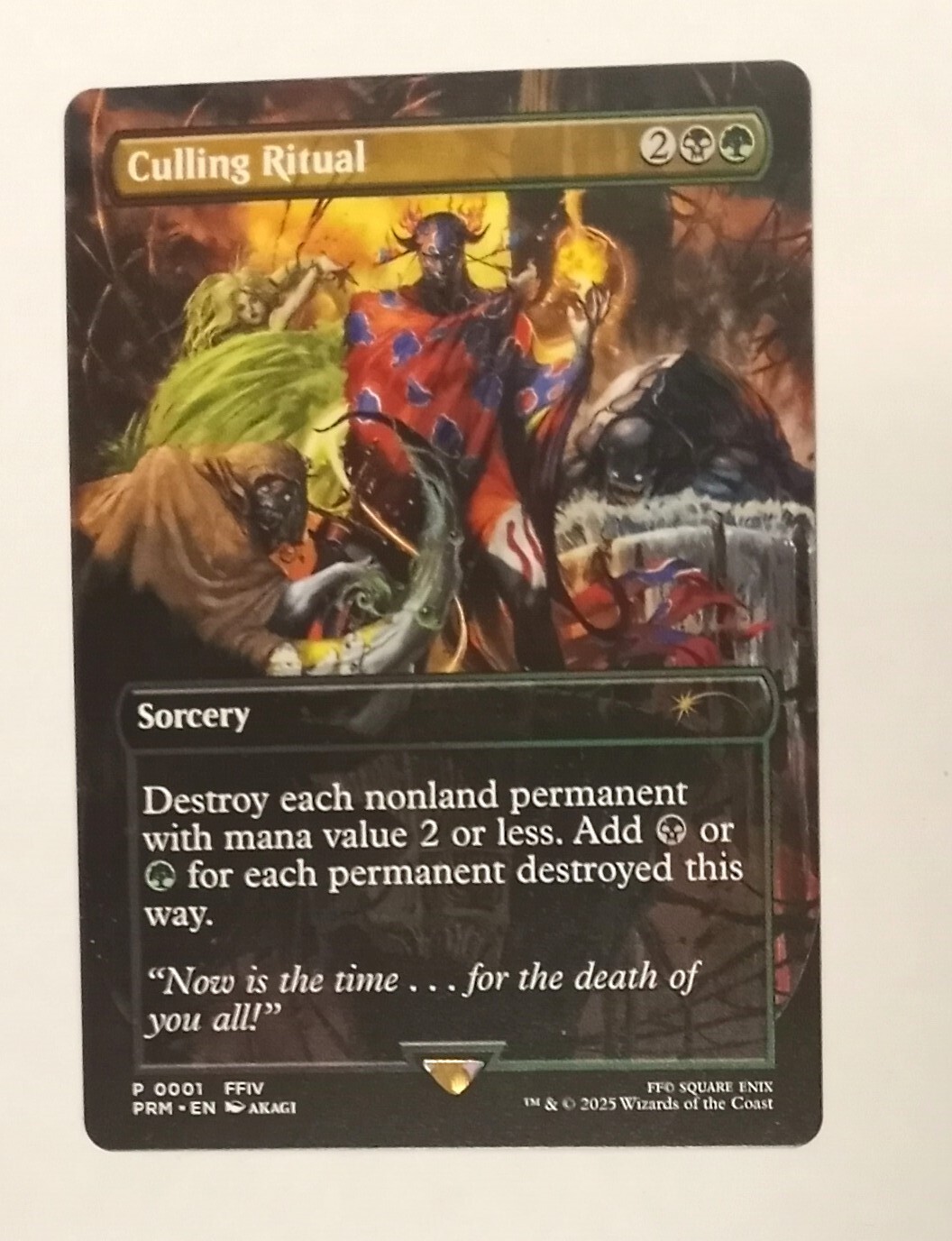 MTG　死の影　定業 / Culling Ritual　Despark Culling Ritual | Outlaws of Thunder Junction Commander