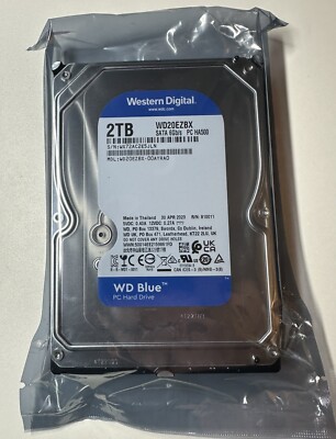 Western Digital 2TB WD Blue PC Internal Hard Drive - SATA 6 Gb/s WD20EZBX