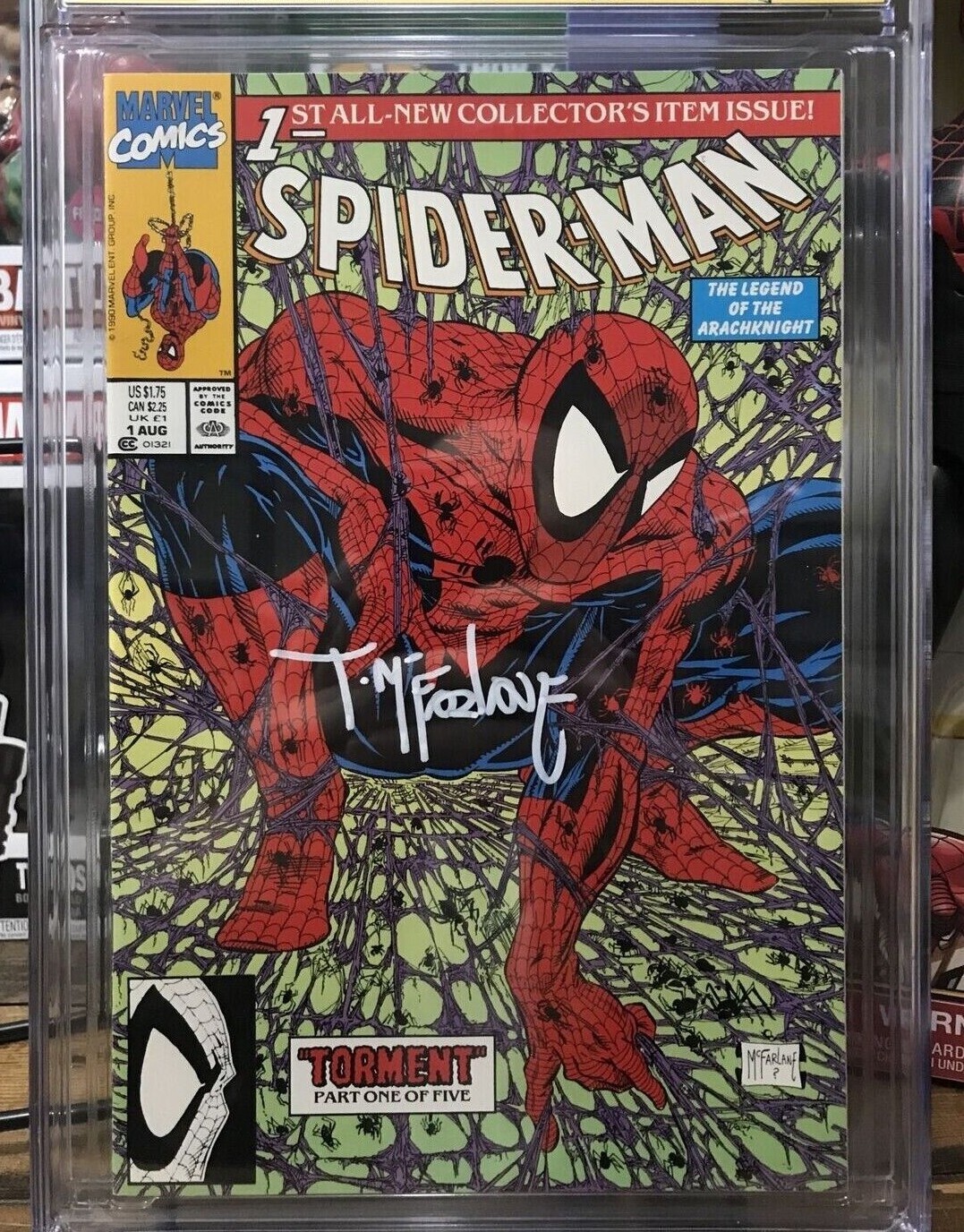 1992 Spiderman CGC Graded Cards Todd McFarlane Signature