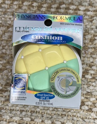 Physicians Formula Mineral Wear Cushion Corrector + Primer Duo, Yellow/Green6835