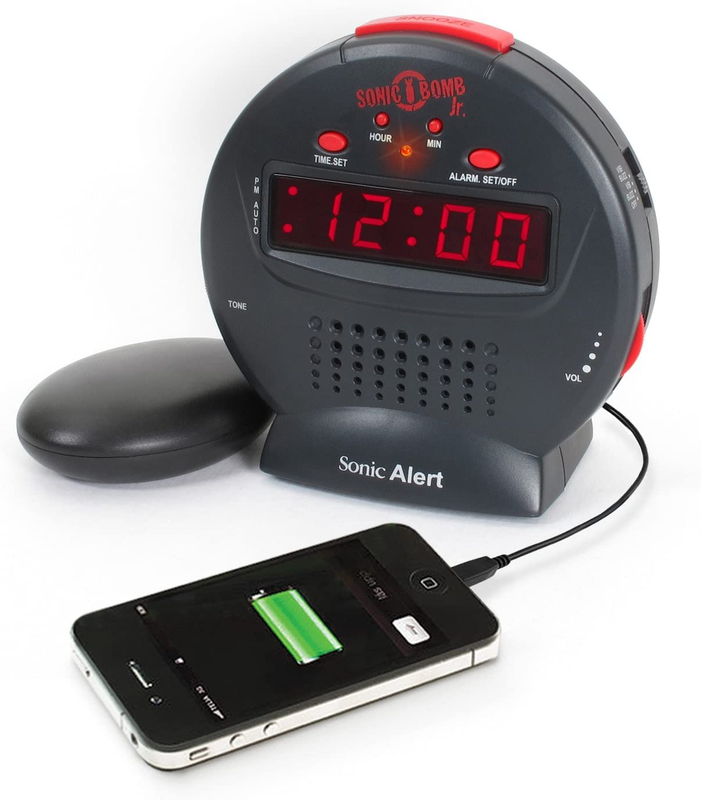 - Sonic Bomb Dual Alarm Clock with Bed Shaker Vibrator and Digita..