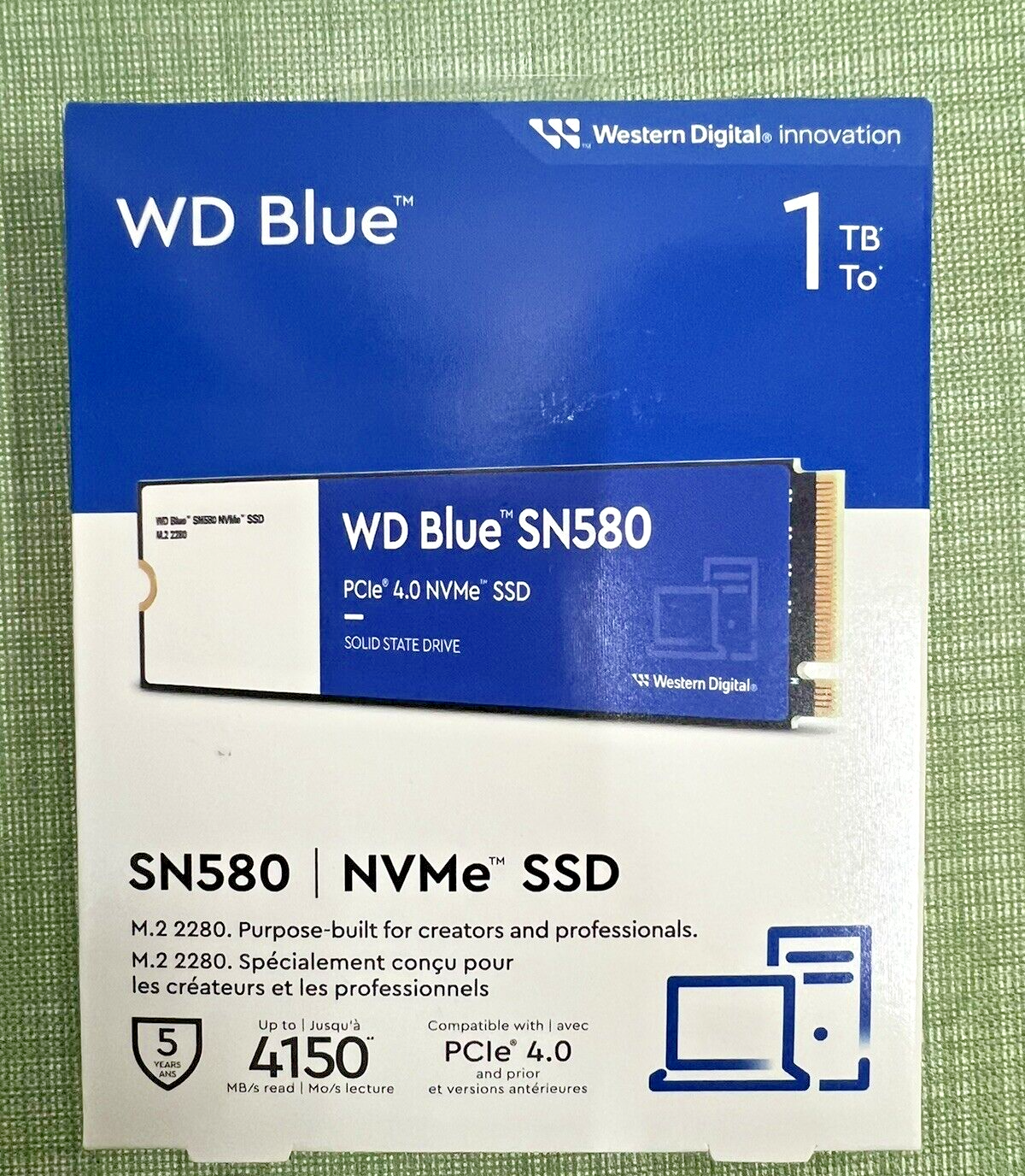 NEW SEALED WD Blue SN580 1TB Internal Solid State Drive SSD