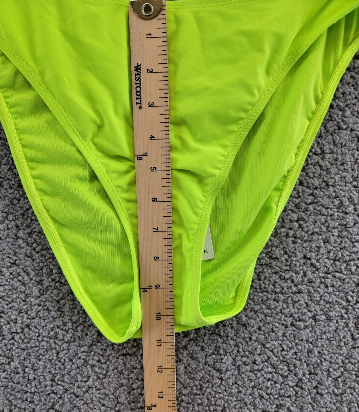 Good American Cutout Monokini Swimsuit Women's 3 Electric Lime Pull On Style - Picture 8 of 15