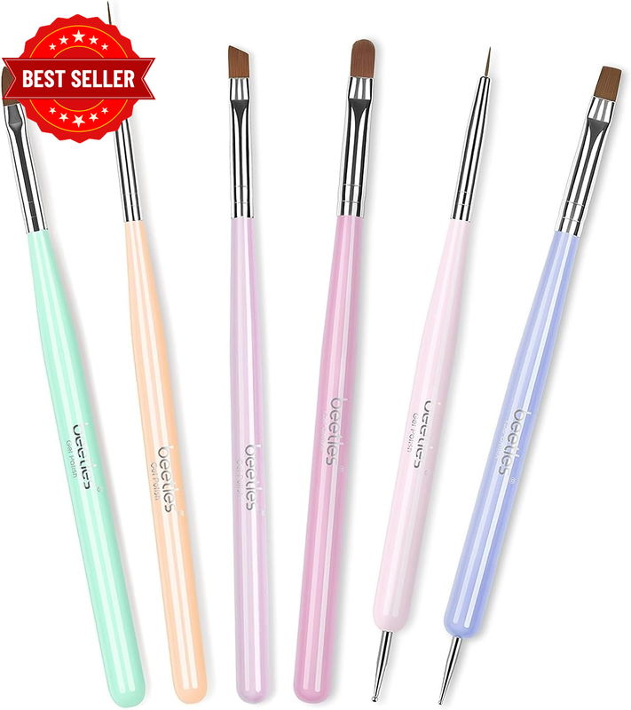 Nail Art Brushes, 6 Pcs Fingernail Art Design Pens