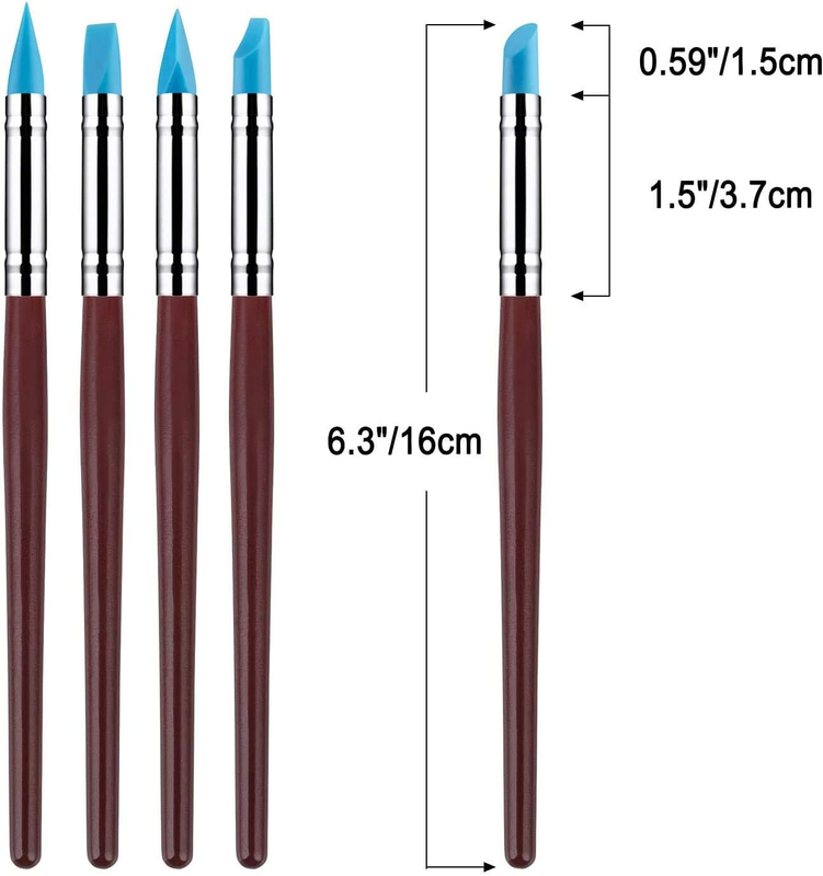 10 PCS Silicone Clay Sculpting Tool,Modeling Dotting Tool& Pottery Craft,Silicon