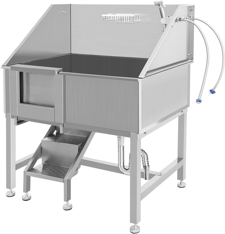 Dog Washing Station Grooming Bath Tub Pet Wash Stainless Steel