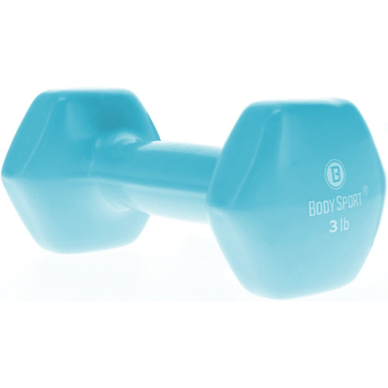 Body Sport Vinyl Coated Dumbbell Weight, Strength Training Equipment For Home