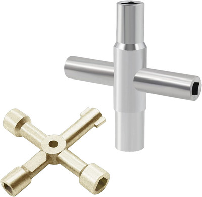 4 Way Sillcock Key 2-Pack Multi-Functional Water Utilities Key Stainless Triangl