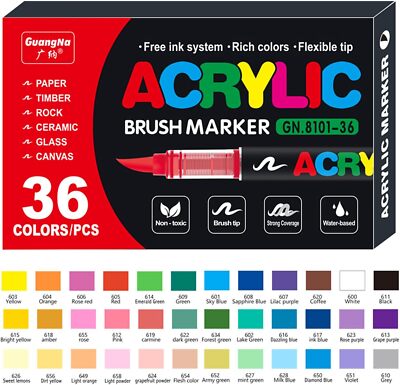 36 Waterproof Permanent Paint Marker Pen Car Tyre Tire Tread Rubber Wood Metal