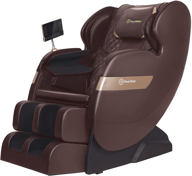 Massage Chair Dual-Core S Track, Full Body Massage Recliner Zero Gravity, Brown