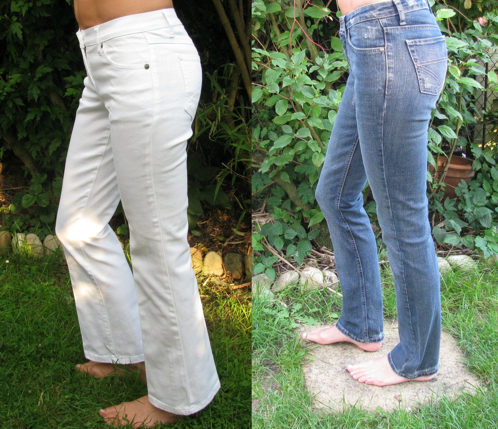 2 Jean-Hosen, Arizona Blau, bpc Weiß, Größe 34, 98% Bw. 2% Elasthan