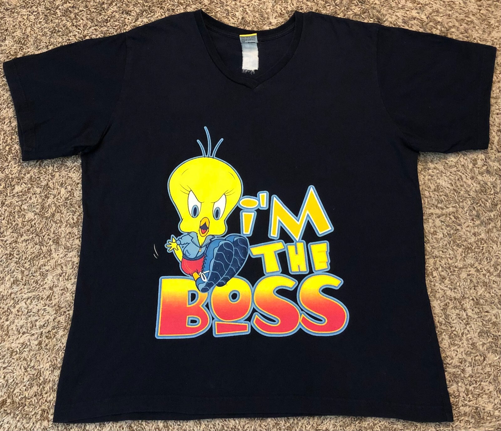 68603 LOONEY TUNES レディース　Tシャツ　黒　L 68603 LOONEY TUNES レディース Tシャツ 黒 L 68603 LOONEY TUNES